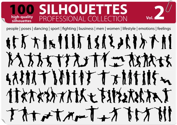 stock vector 100 Vector Silhouettes Professional Collection Vol. 2