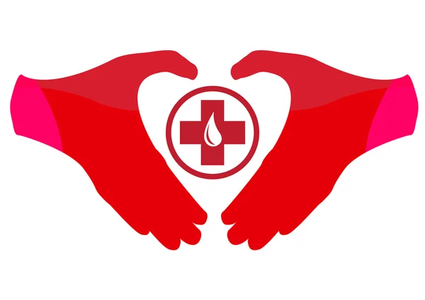 Vér adományozása jelkép sablon — Stock Vector