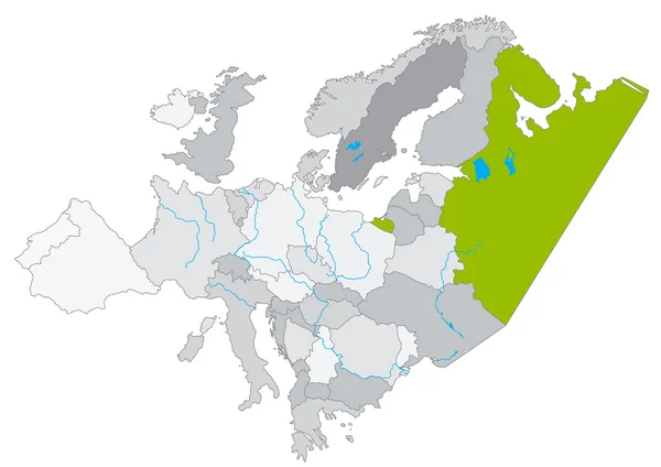 Карта Європи — стоковий вектор