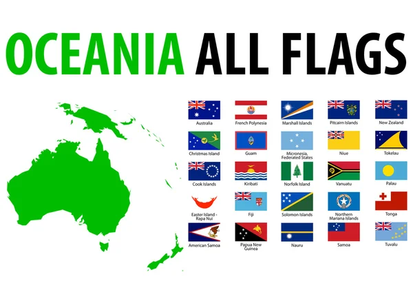 stock vector Oceania All Flags