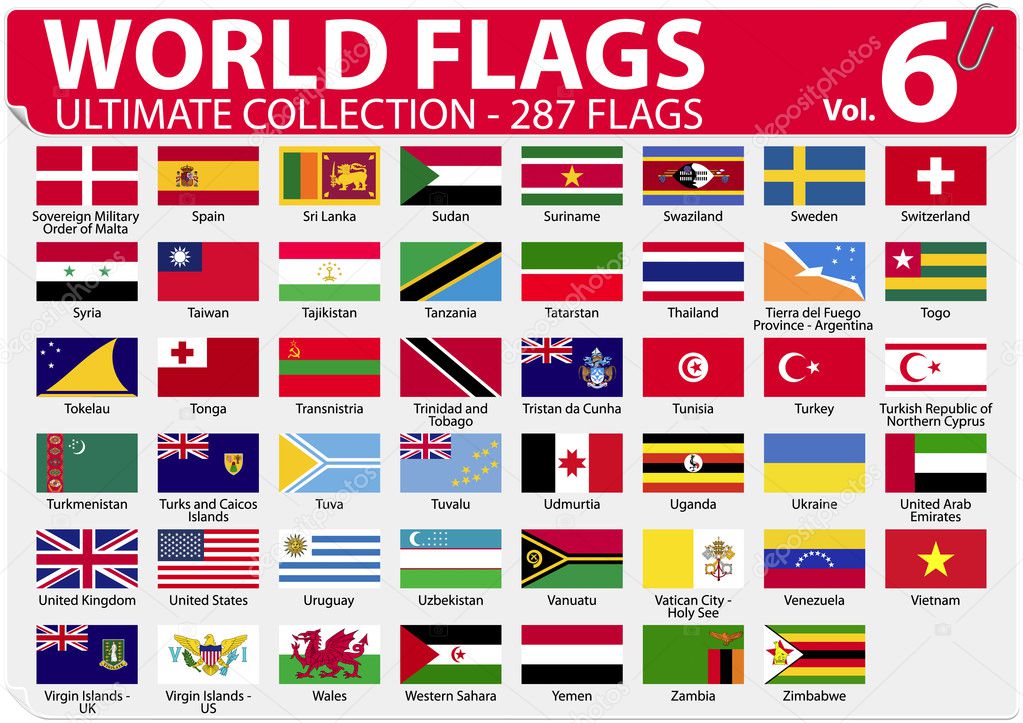 World Flags - Ultimate Collection - 287 flags - Volume 6