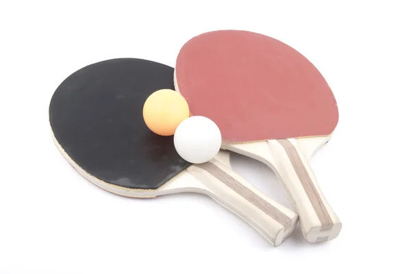 Ping pong raket ve topları — Stok fotoğraf