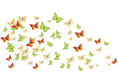 Butterflies swarm clipart