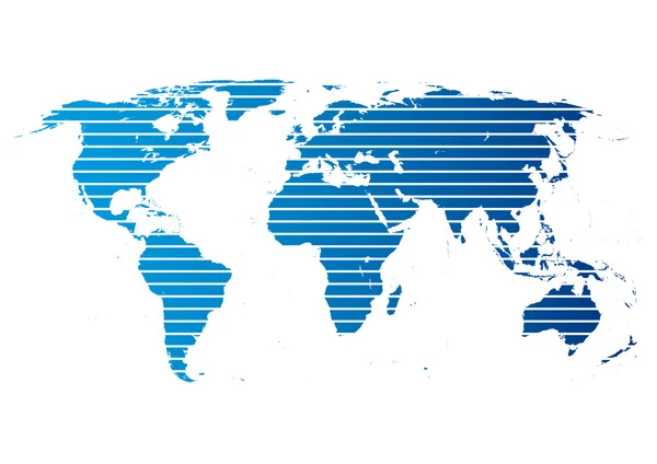 Mapa del mundo con continentes — Vector de stock