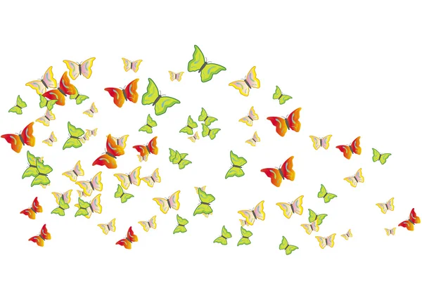 蝴蝶群 — 图库矢量图片
