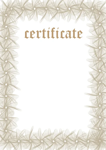Szablon certyfikatu - wypełnienie idealna drukowania serii — Wektor stockowy