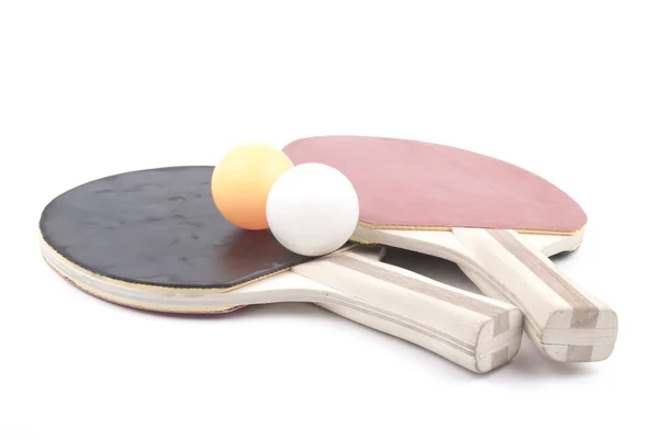 Ping pong paddles and balls — Stock Photo, Image