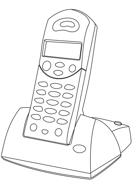 Cordless telefon wektor — Wektor stockowy