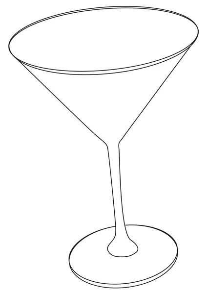 Ilustracja wektorowa koktajl szkła — Wektor stockowy