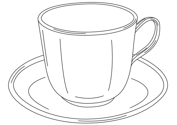 Taza de café vector ilustración — Vector de stock