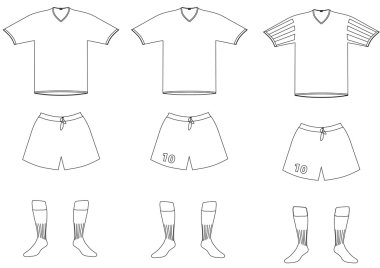 Vector soccer player uniform clipart