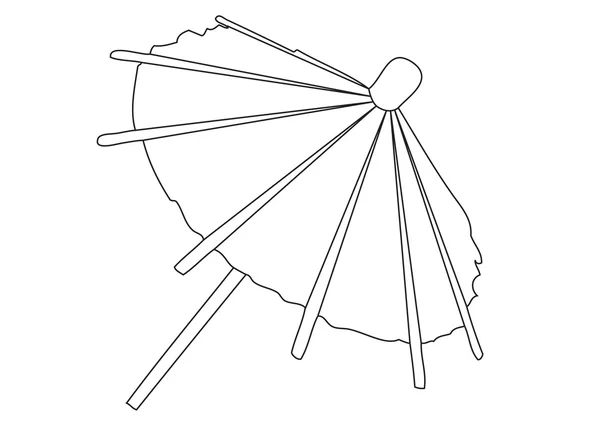 Paraguas sobre fondo blanco. ilustración vectorial — Vector de stock