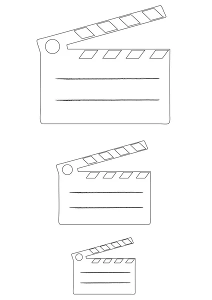 Film Clap Board Kino - Vektorillustration — Stockvektor
