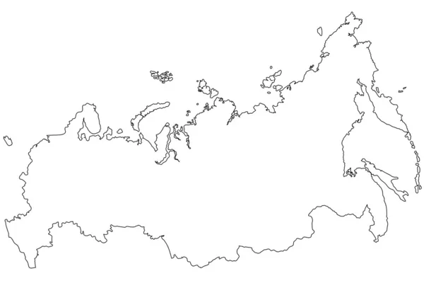 La carte de la Russie — Image vectorielle
