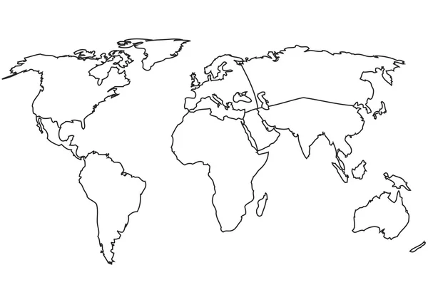 Světové kontinenty — Stockový vektor