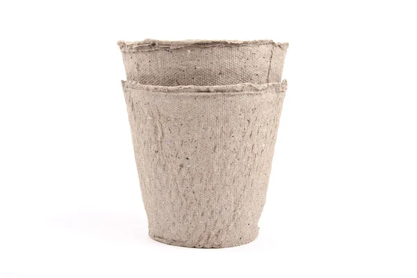 Vasos de turfa — Fotografia de Stock