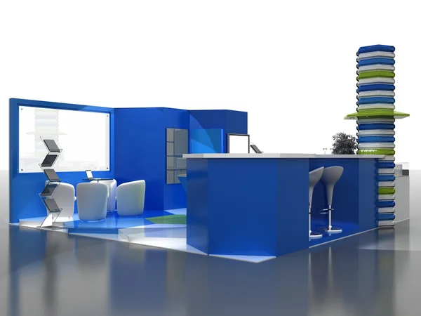 Kiállítási stand belső minta - belső terek sorozat. 3D — Stock Fotó