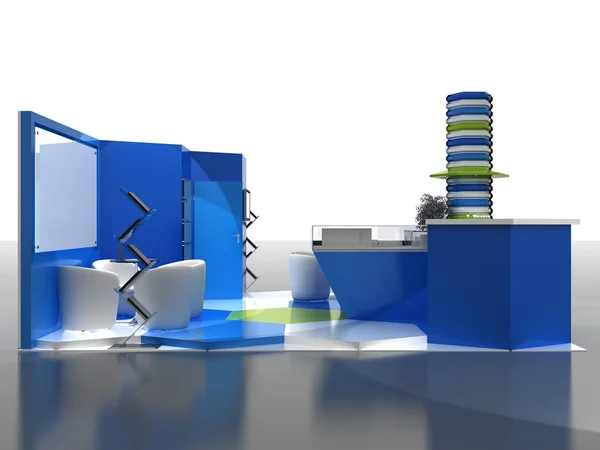 Exposição Stand Interior Sample - Interiors Series. 3D — Fotografia de Stock