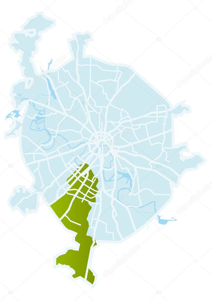 Moscow vector map