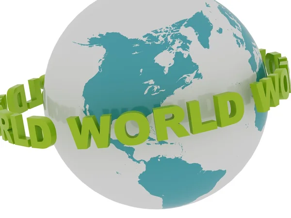 "WORLD WORLD WORLD "Spinning Around the Earth — стоковое фото