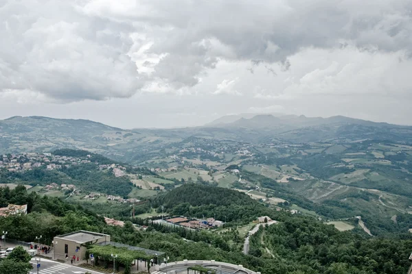 San-Marino - widok z lotu ptaka — Zdjęcie stockowe