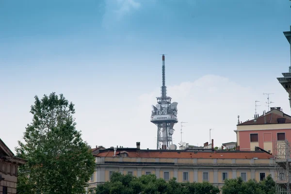 Rai-wieża telewizyjna, Mediolan — Zdjęcie stockowe