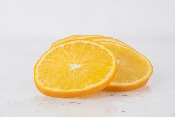 Fresh Juicy Orange on white - Fruits Series — Stock Photo, Image