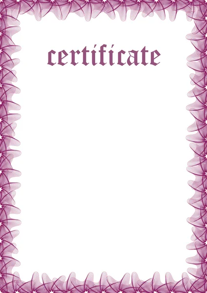 Šablona certifikátu - výplň & tiskové série — Stockový vektor