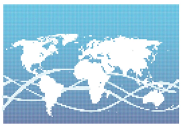 点样式与各大洲的世界地图 — 图库矢量图片