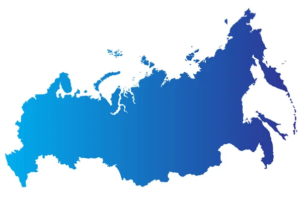 Векторная карта России — стоковый вектор