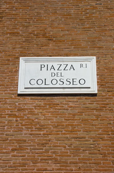 Placa do Coliseu — Fotografia de Stock