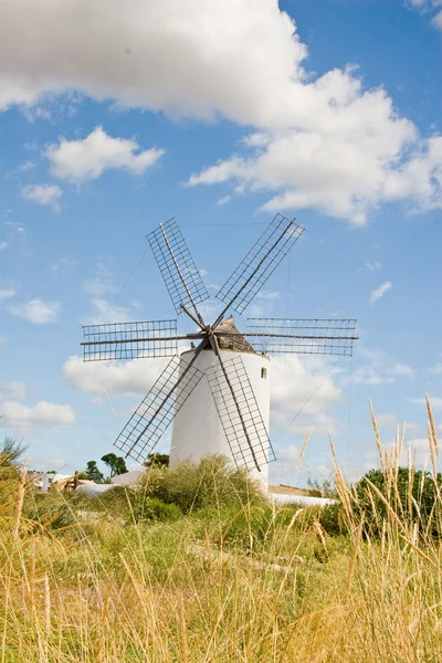 Antiguo Molino de viento en la granja — Foto de Stock