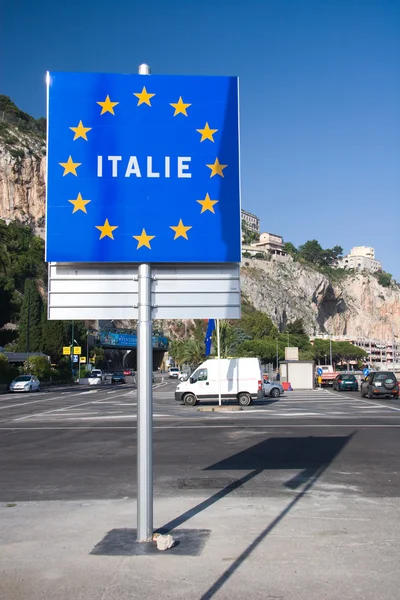 Fronteira entre Itália e França — Fotografia de Stock
