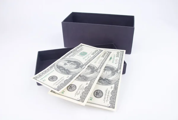 stock image Money and box