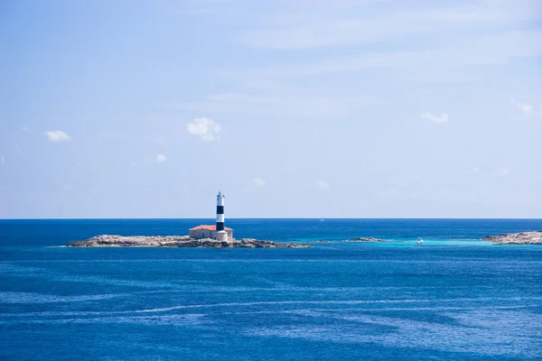 Поблизу аеропорту Ibiza маяк — стокове фото