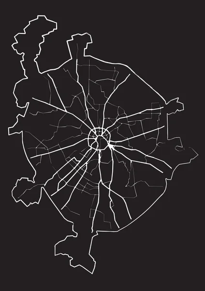 Carte de Moscou — Image vectorielle