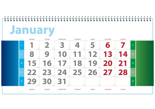 stock vector Calendar Template