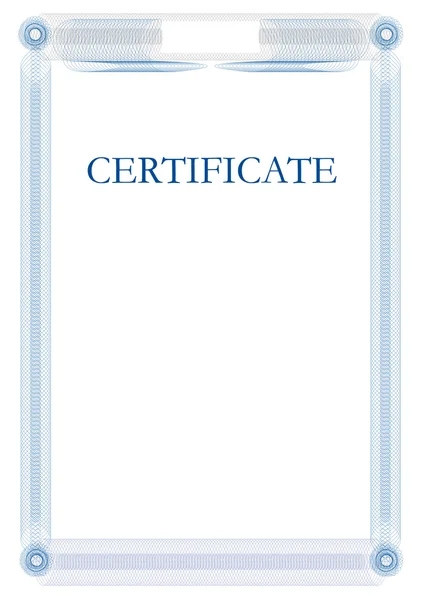 Model van het certificaat — Stockvector