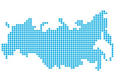 Russia Dot Map clipart