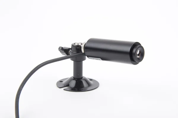 Black indoor / outdoor surveillance camera — Stock Photo, Image