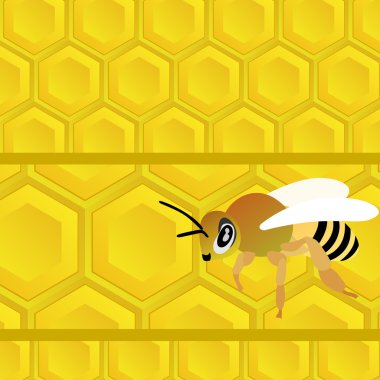 Bee and honey clipart