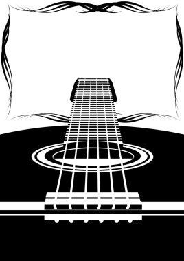 Six-string guitar clipart