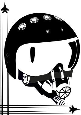 Helm of a fighter pilot clipart