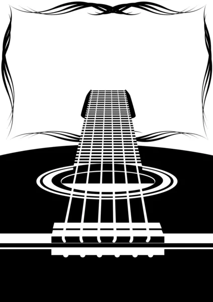 Six-string guitar — Stock Vector