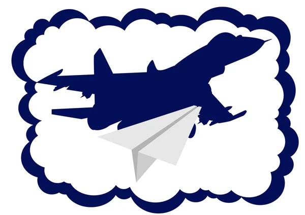 Moderne militaire vliegtuigen — Stockvector