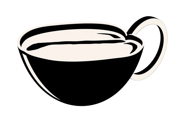 Una tazza di caffè — Vettoriale Stock