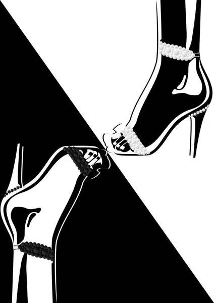 Högklackade skor — Stock vektor