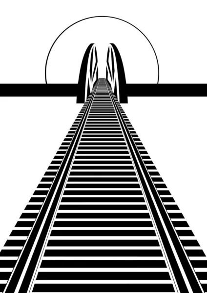 铁路桥梁 — 图库矢量图片