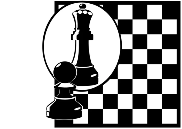 Espejo de ajedrez — Vector de stock