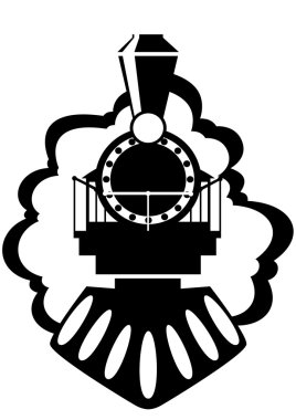 An old locomotive clipart